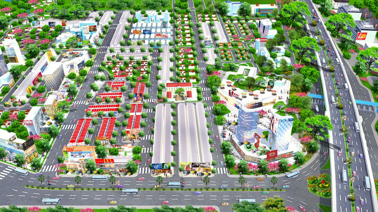 Trung tâm thương mại đa chức năng nằm trong khu đô thị Cát Linh.