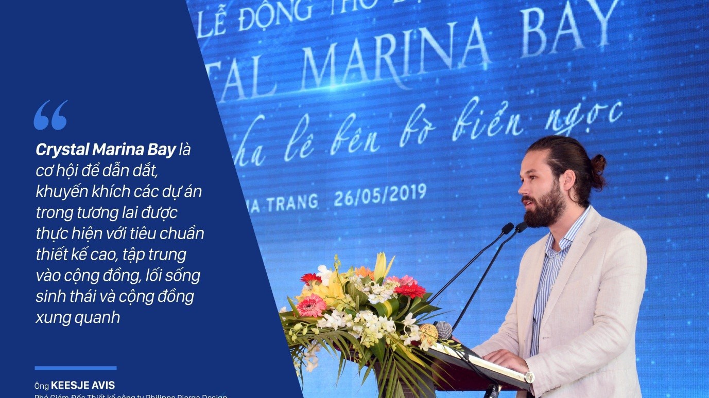 Ông Keesje Avis - Phó Giám Đốc Thiết kế công ty Philippe Pierga Design - Đơn vị thiết kế dự án Crystal Maria Bay.