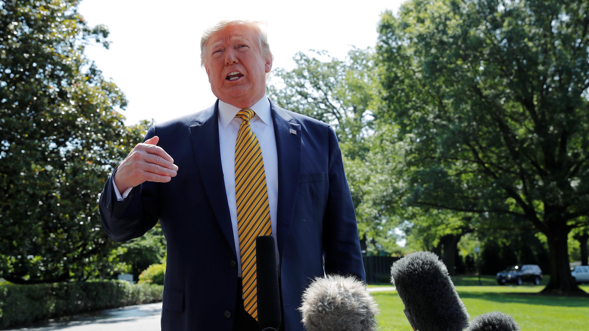 Tổng thống Mỹ Donald Trump phát biểu trước báo giới tại Nhà Trắng hôm 22/6 - Ảnh: Reuters.