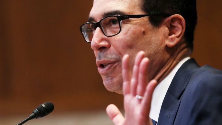 Bộ trưởng Bộ Tài chính Mỹ Steven Mnuchin - Ảnh: Reuters/CNBC.