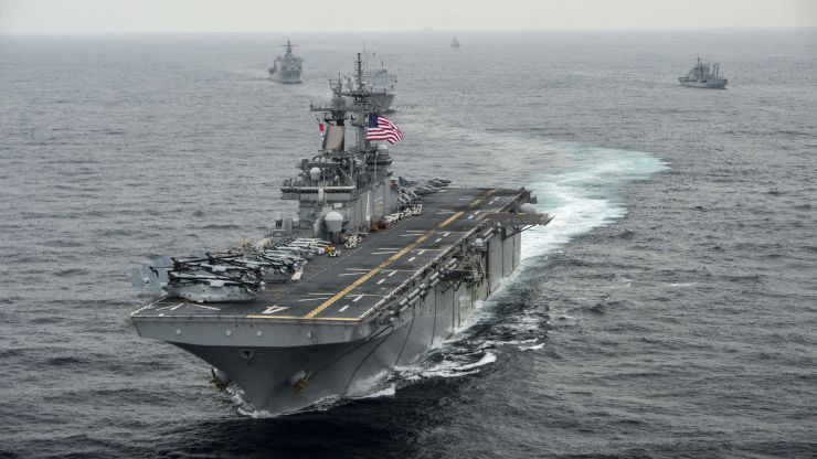 Một bức ảnh tư liệu về chiến hạm Mỹ USS Boxer - Ảnh: Getty/CNBC.