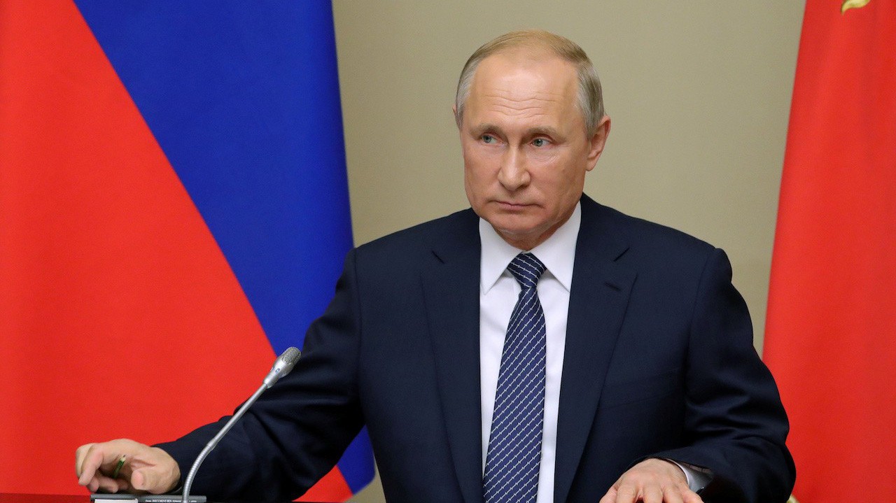 Tổng thống Vladimir Putin tại cuộc họp với Hội đồng An ninh Quốc gia Nga ngày 5/8 - Ảnh: Điện Kremlin/Reuters.