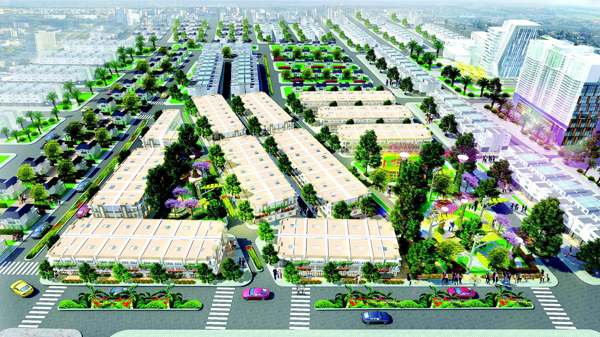 Phối cảnh tổng thể khu đô thị Eco Town Long Thành.