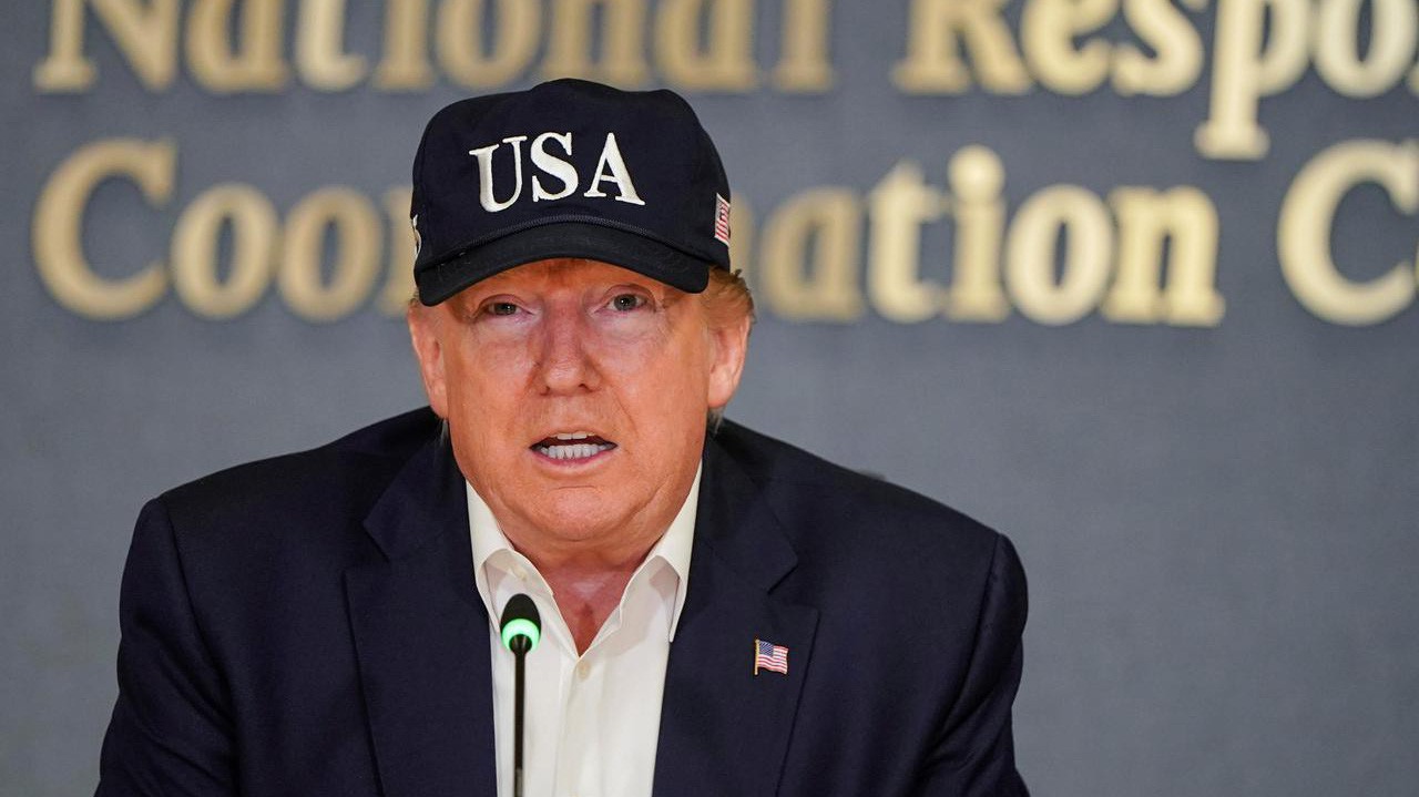 Tổng thống Mỹ Donald Trump xuất hiện trong một sự kiện hôm 1/9 - Ảnh: Reuters.