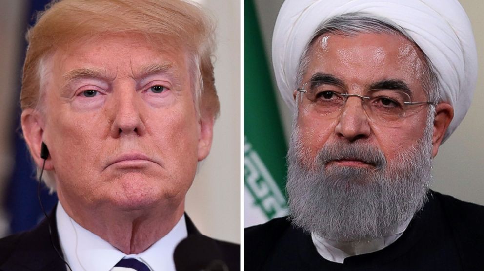 Tổng thống Mỹ Donald Trump (trái) và Tổng thống Iran Hassan Rouhani - Ảnh: ABC News.