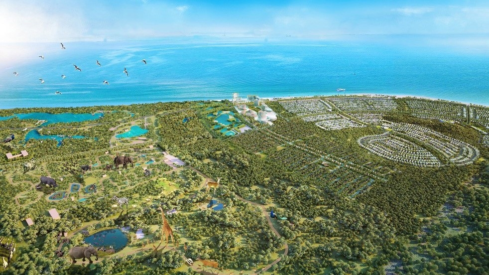 Phối cảnh quy hoạch tổng thể khu Safari tại Bình Châu - Xuyên Mộc. (Ảnh: Novaland).