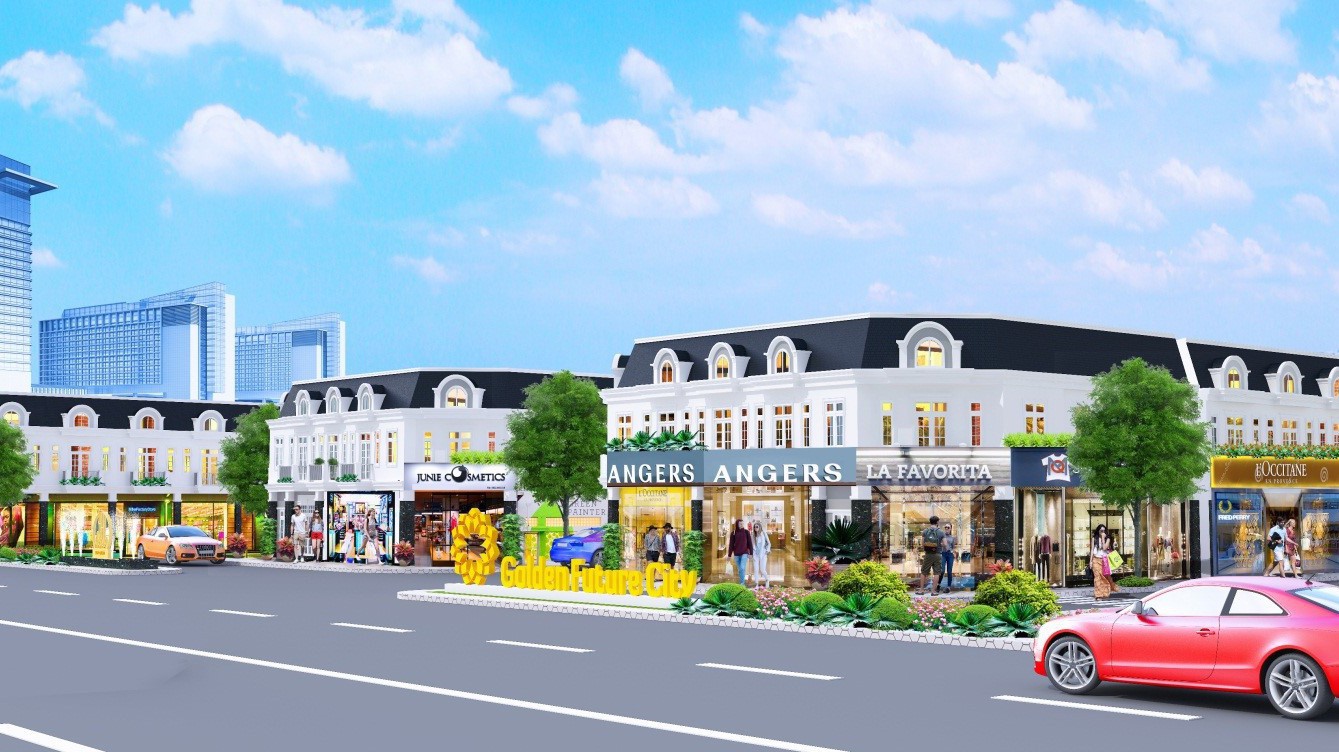 Phối cảnh mặt tiền khu đô thị Golden Future City.