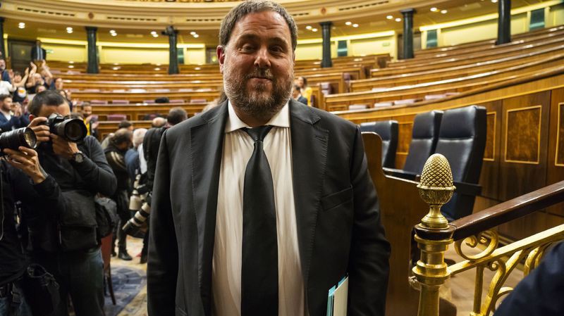 Cựu Phó thủ hiến Catalonia, ông Oriol Junqueras - Ảnh: Bloomberg.