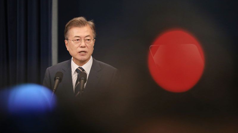 Tổng thống Hàn Quốc Moon Jae-in - Ảnh: Bloomberg.