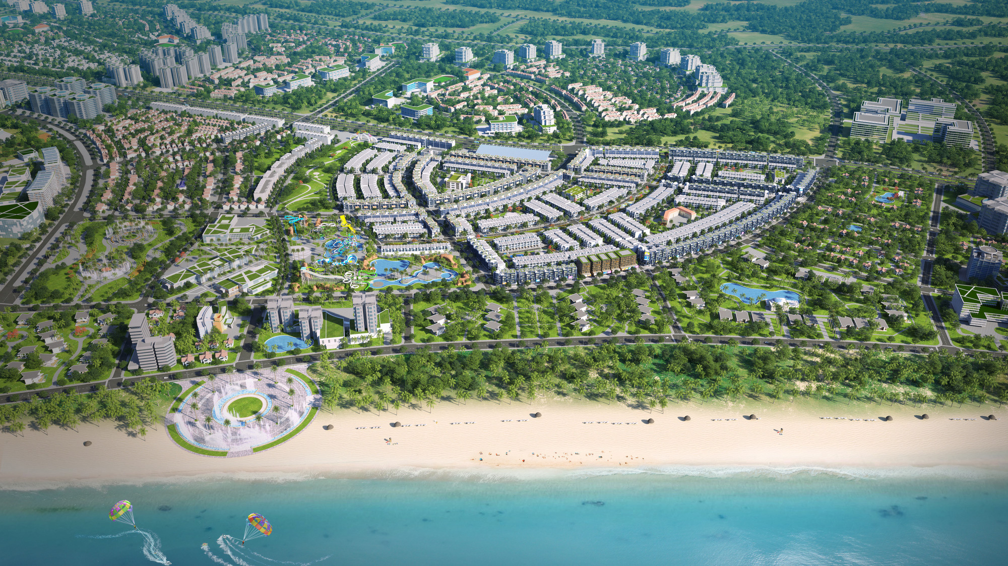 Ưu thế nổi bật của Nhơn Hội New City là chuỗi tiện ích nội khu hoàn chỉnh và đồng bộ. 