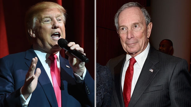 Tổng thống Mỹ Donald Trump (trái) và ứng cử viên Tổng thống Michael Bloomberg.