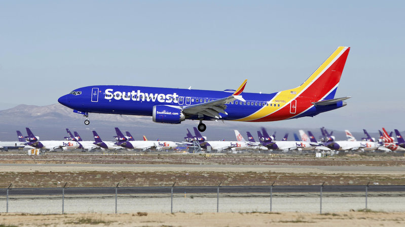 Một máy bay 737 Max của hãng Southwest Airlines.