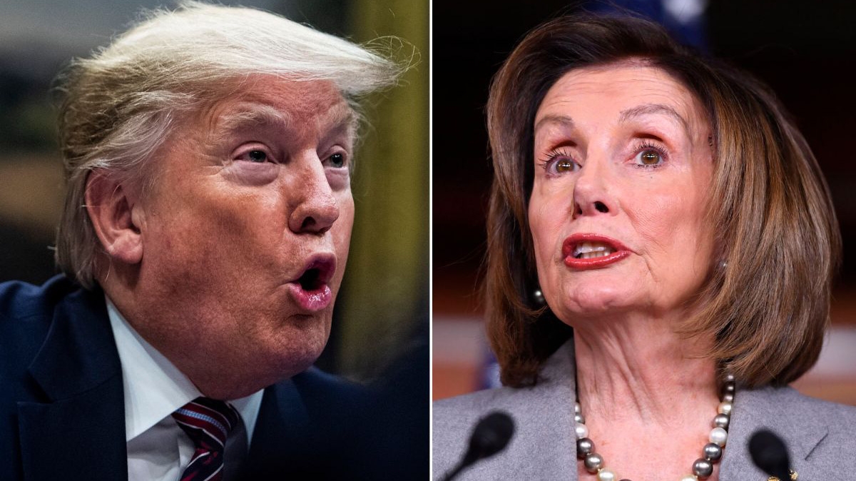 Tổng thống Mỹ Donald Trump (trái) và Chủ tịch Hạ viện Mỹ Nancy Pelosi - Ảnh: New York Post.