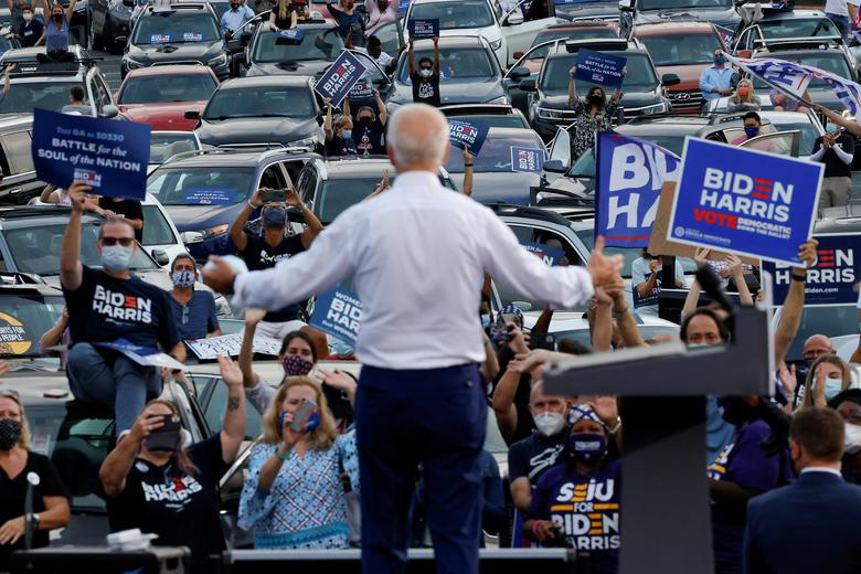 Ứng viên đảng Dân chủ Joe Biden tại một sự kiện vận động tranh cử ở Atlanta, bang Georgia, ngày 27/10.