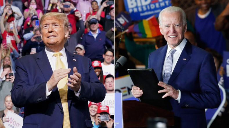 Hai ứng cử viên tổng thống Mỹ: ông Donald Trump (trái) và ông Joe Biden - Ảnh: Reuters.