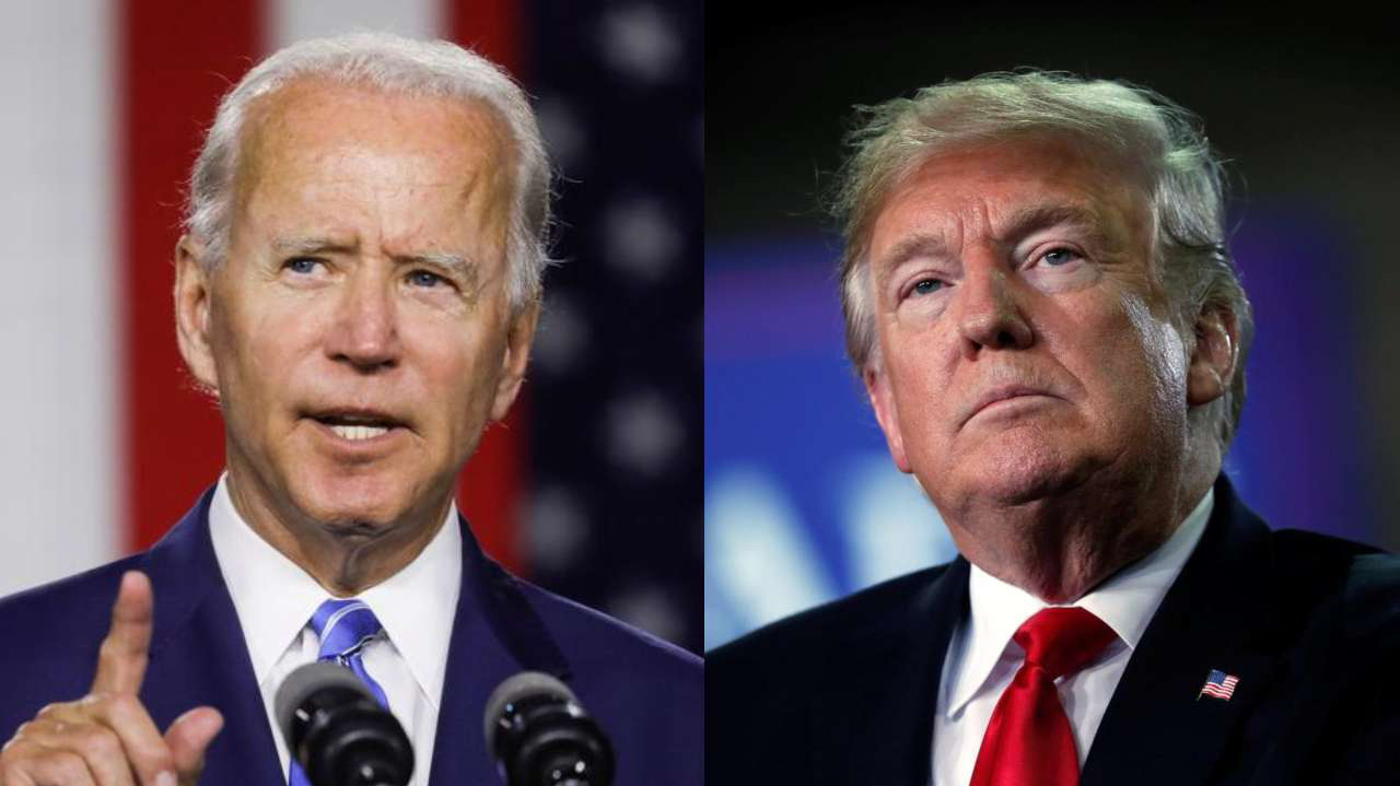 Hai ứng viên tổng thống Mỹ 2020: ông Joe Biden (trái) và ông Donald Trump - Ảnh: Reuters.