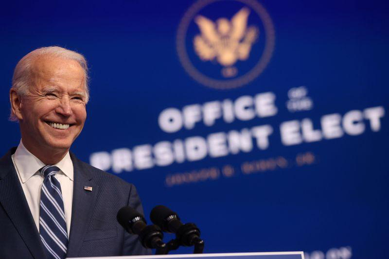 Ông Joe Biden phát biểu ở Delaware hôm 10/11 - Ảnh: Reuters.