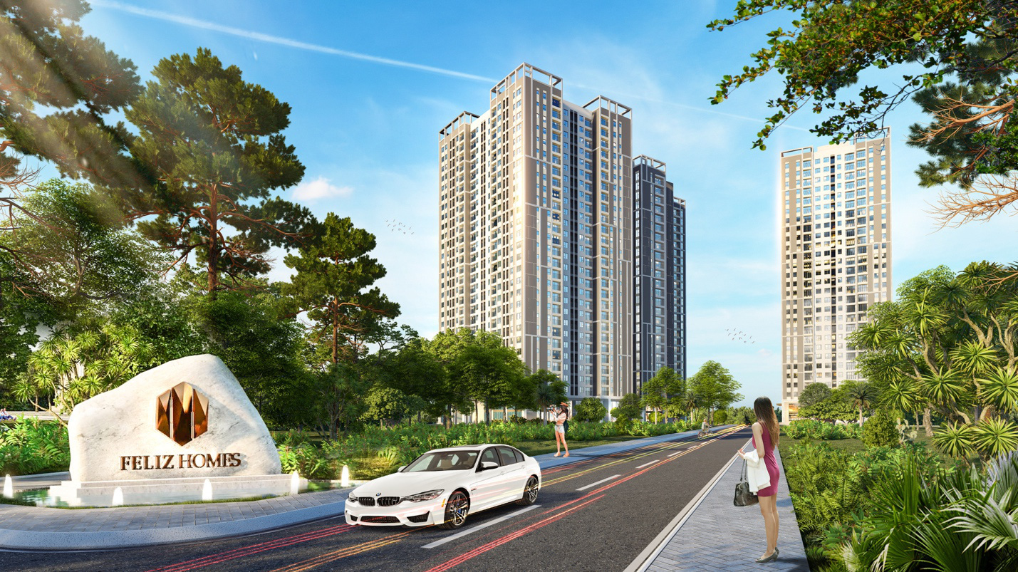 Phối cảnh dự án Feliz Homes. 