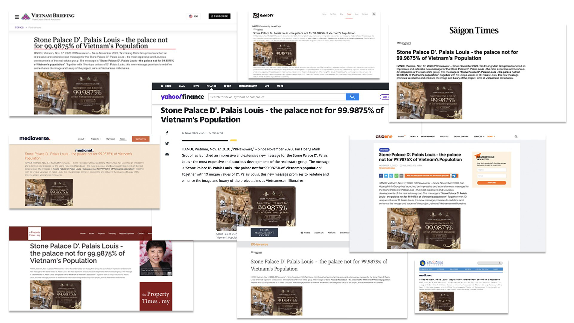 Nhiều trang báo nước ngoài đã dành lời khen cho cung điện đá D'. Palais Louis.