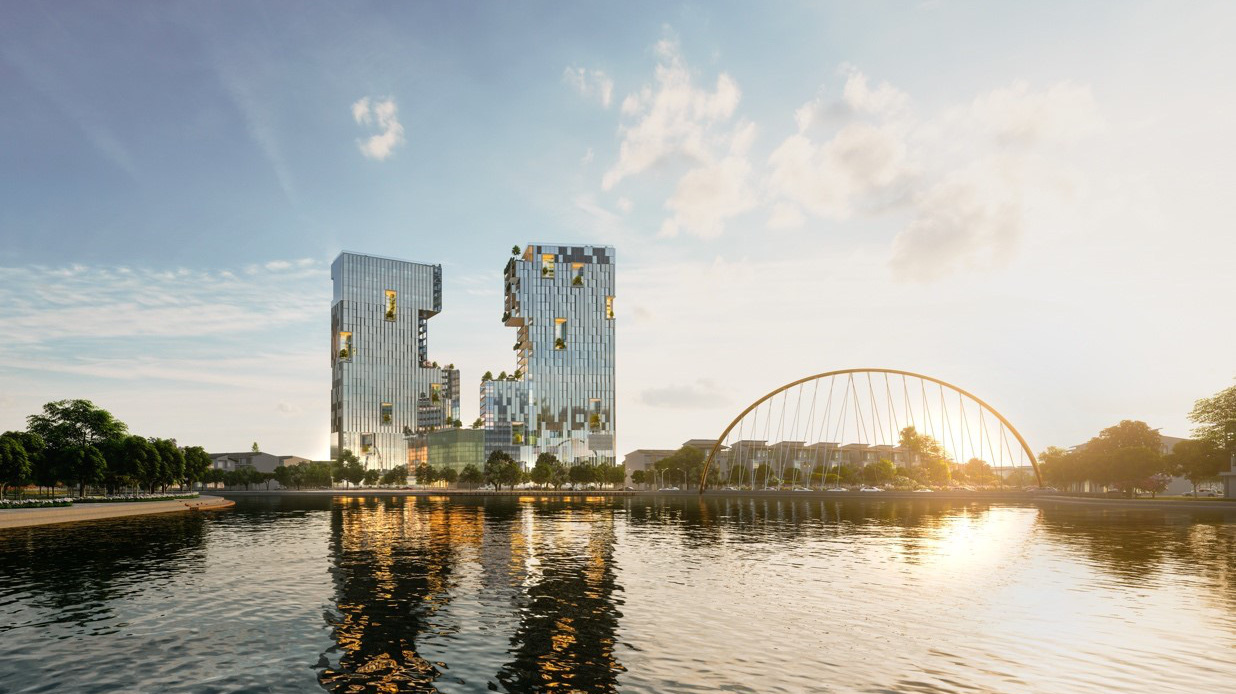 Tháp đôi Lighthouse là toà tháp cao nhất Hải Dương.