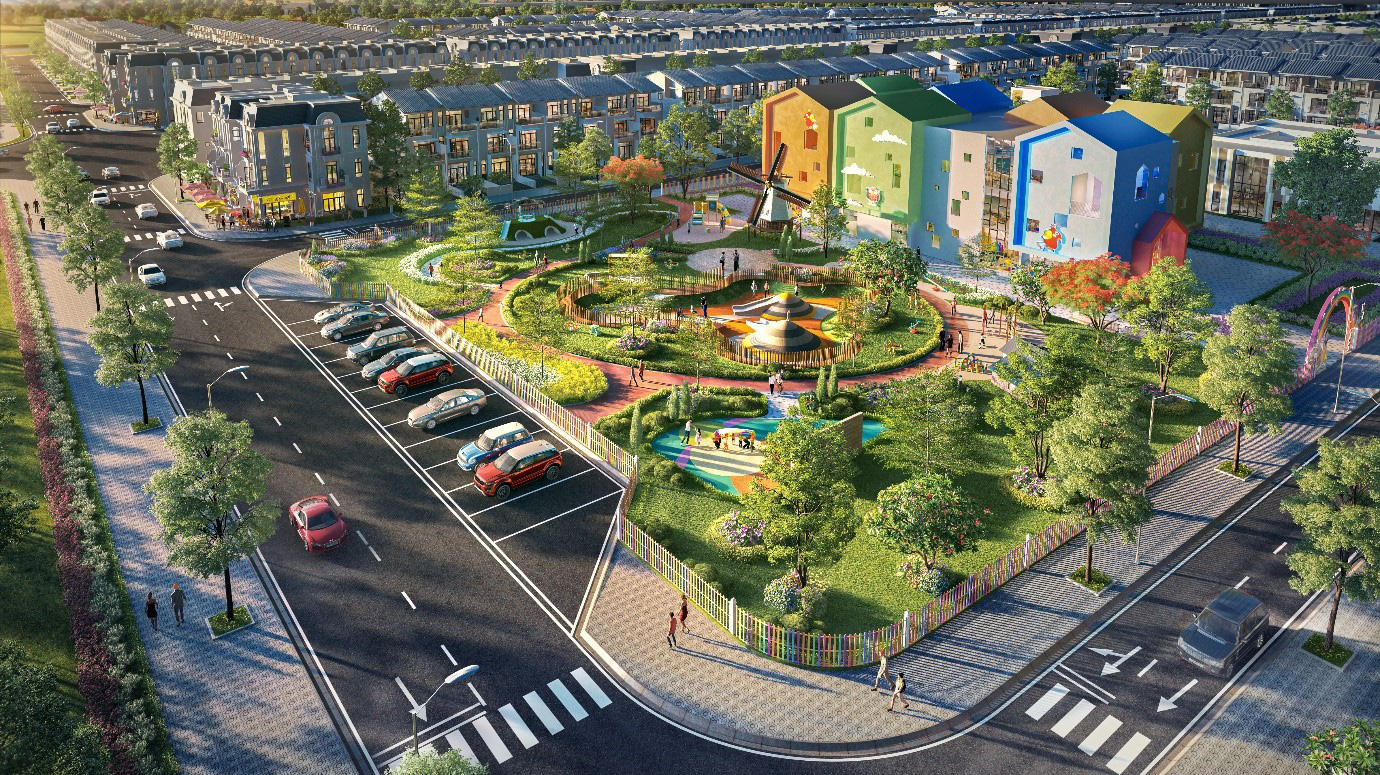 Phối cảnh đại đô thị The Sol City tại Long An.