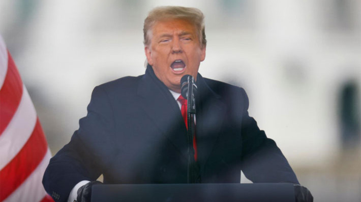 Tổng thống Mỹ Donald Trump phát biểu trước người ủng hộ ở Washington DC ngày 6/1 - Ảnh: Reuters.