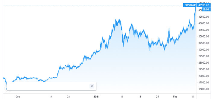 Diễn biến giá cổ phiếu Tesla trong 3 tháng trở lại đây - Nguồn: Trading View.