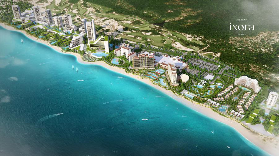 Ho Tram Strip với vị trí liền kề Tp.HCM, bao gồm khách sạn 5 sao InterContinental Grand Ho Tram, khách sạn Holiday Inn Resort, casino và sân golf chất lượng quốc tế The Bluffs.