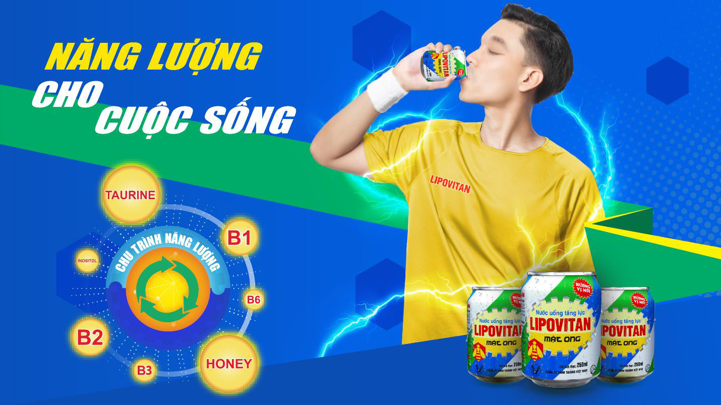 Lipovitan được người tiêu dùng ghi nhớ với câu slogan “Năng lượng cho cuộc sống”.