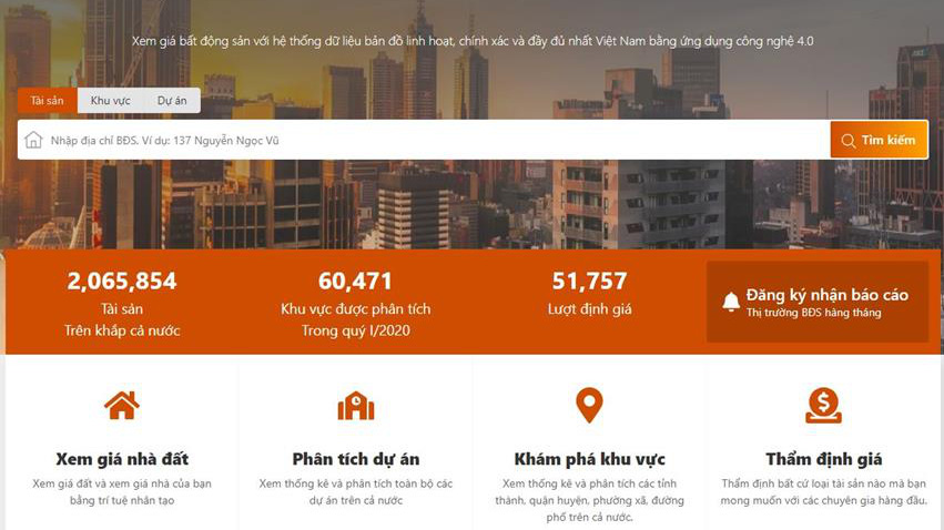 Công cụ định giá online dựa trên kho dữ liệu khổng lồ và công nghệ hiện đại của Cen Homes.