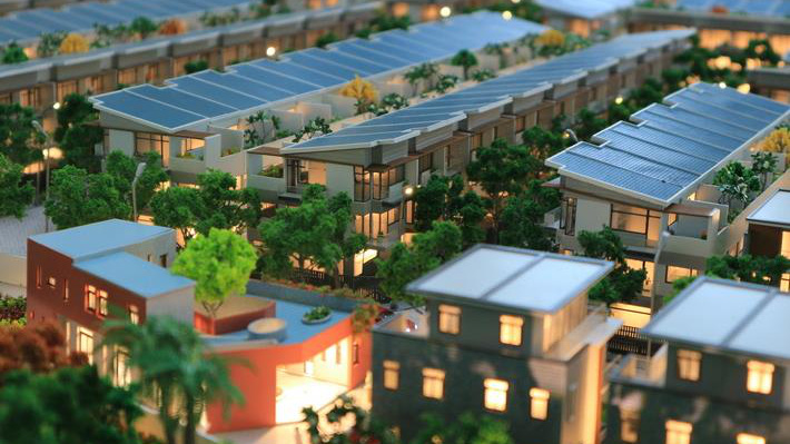Phối cảnh Khu đô thị xanh khép kín Elite Life, với sản phẩm giới hạn là nhà phố liên kế xây sẵn. 