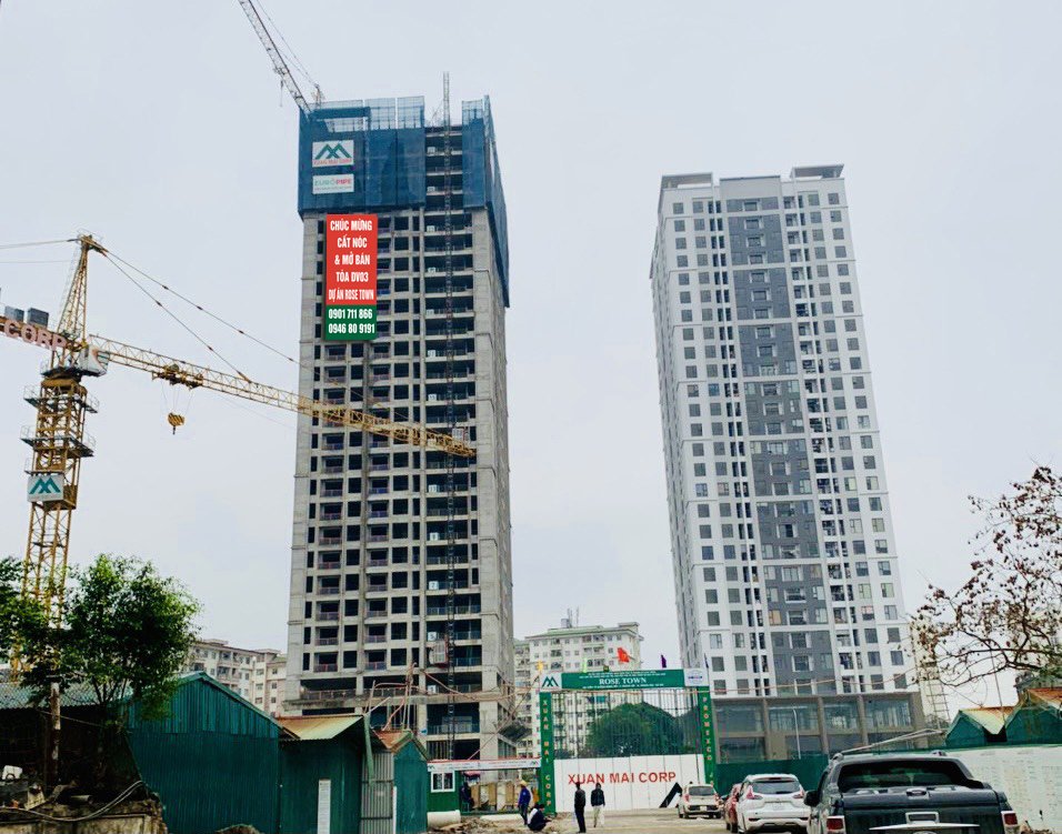 Tòa căn hộ DV03 đã cất nóc và sẽ chính thức được mở bán vào ngày 4/4.