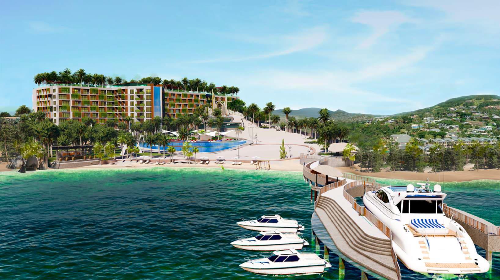 Phối cảnh Khu phức hợp nghỉ dưỡng Swiss Belresort Eagles Mũi Né.