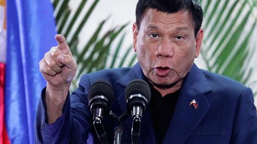 Tổng thống Philippines Rodrigo Duterte - Ảnh: Reuters/CNBC.<br>