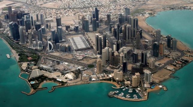 Thủ đô Qatar của Doha nhìn từ trên cao vào tháng 3/2013 - Ảnh: Reuters.<br>