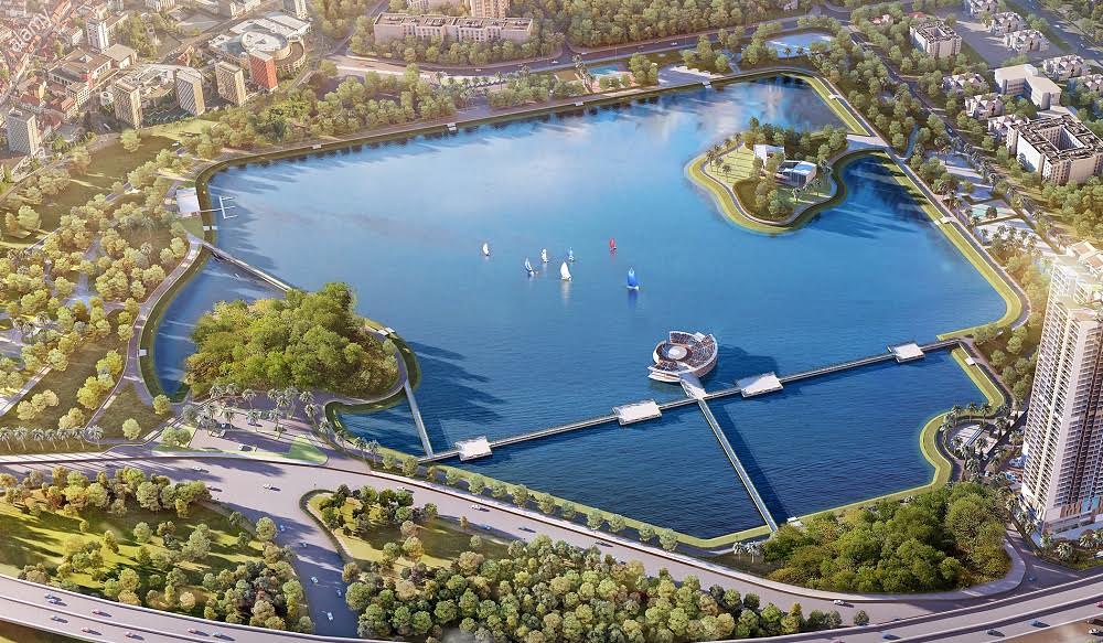 Với tổng diện tích gần 32 ha, dự án nằm tại khu vực giao cắt giữa đường Dương Đình Nghệ và đường Phạm Hùng. Trong đó, 19 ha là diện tích mặt nước, phần còn lại là công viên cây xanh cùng hàng loạt tiện ích chức năng công cộng. <br>