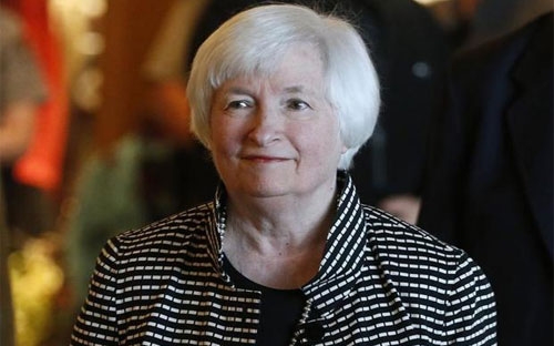 Chủ tịch FED Janet Yellen tại hội nghị ở Jackson Hole ngày 25/8.<br>