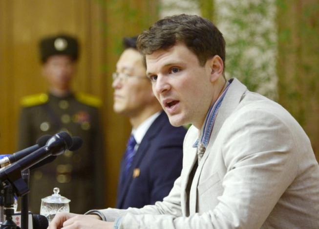 Sinh viên người Mỹ Otto Warmbier trong một bức ảnh chụp đầu năm 2016 - Ảnh: Kyodo/Reuters.<br>