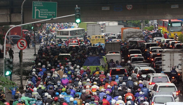 Tắc đường ở Jakarta, Indonesia.<br>