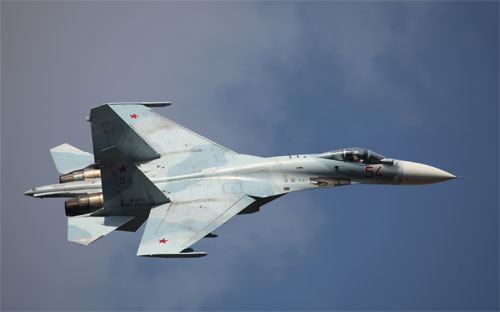 Máy bay chiến đấu Sukhoi SU-35 của Nga.<br>
