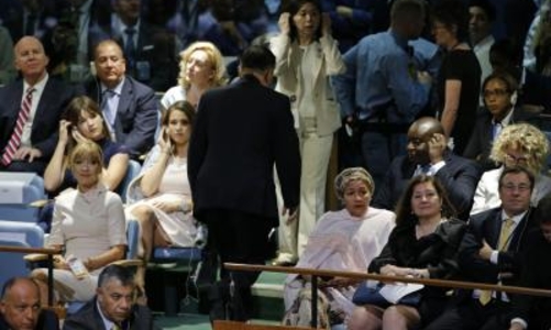 Đại sứ Triều Tiên bỏ ra ngoài trước khi ông Trump phát biểu