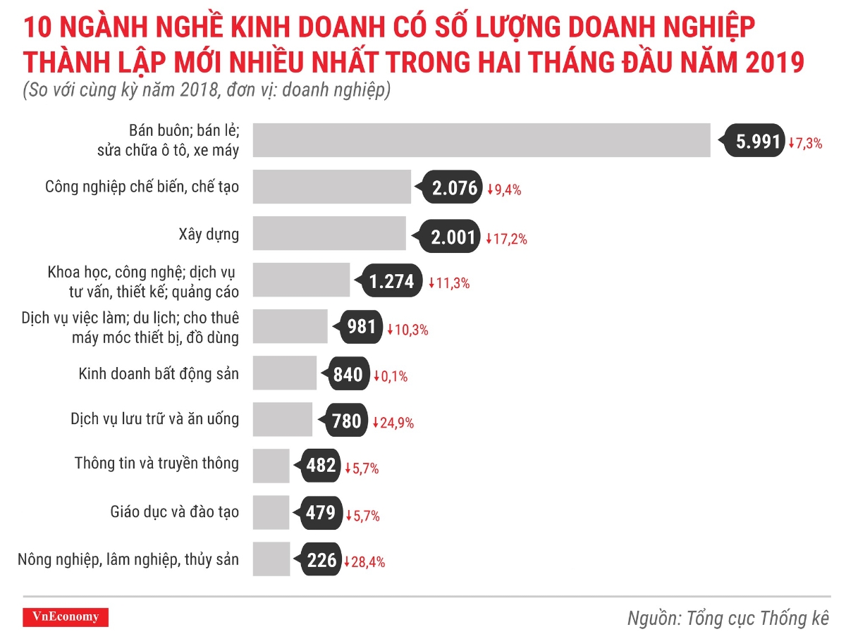 Toàn cảnh bức tranh thành lập doanh nghiệp tháng 2/2019 - Ảnh 11.