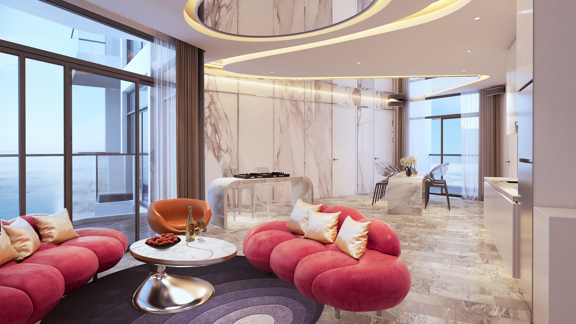 Phối cảnh nội thất dự án Coco Música Resort.