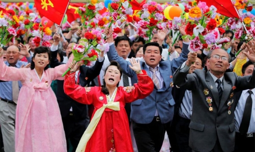 Cận cảnh màn đồng diễn mừng đại hội đảng Triều Tiên