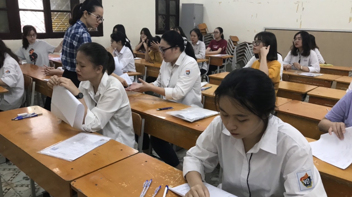 Bộ Giáo dục và Đào tạo công bố chính thức phổ điểm các môn thi trung học phổ thông quốc gia năm 2019. Ảnh - N.Dương.
