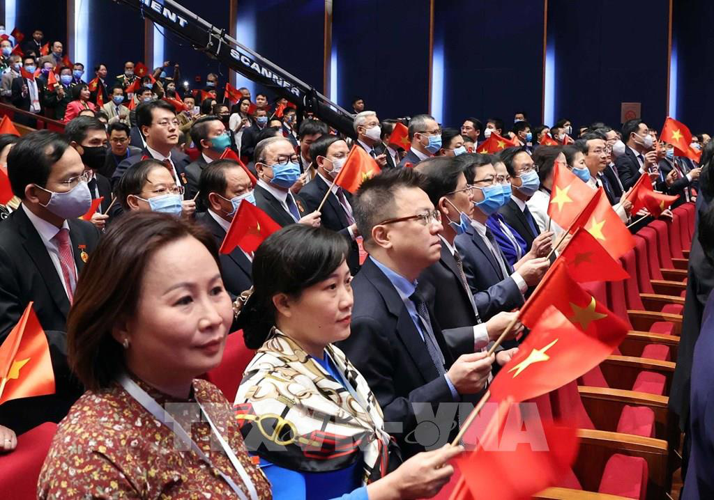 Đại hội còn có ý nghĩa quan trọng động viên, cổ vũ toàn Đảng, toàn dân, toàn quân, khơi dậy sức mạnh to lớn của khối đại đoàn kết toàn dân tộc, đẩy mạnh toàn diện công cuộc đổi mới, tạo khí thế và động lực thực hiện thắng lợi Nghị quyết Đại hội đại biểu toàn quốc của Đảng lần thứ 13, góp phần xây dựng một nước Việt Nam độc lập, tự cường và thịnh vượng, dân chủ, công bằng và văn minh - Ảnh: TTXVN