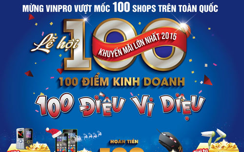 Chương trình khuyến mại được áp dụng từ ngày 1/12 đến 31/12 trên toàn hệ thống của  VinPro và VinPro+.