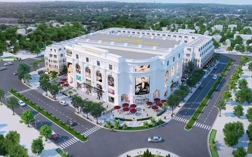 Phối cảnh tổ hợp dự án Vincom Shophouse Thái Bình.