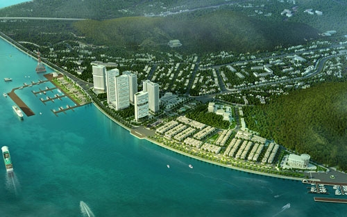 Phối cảnh minh họa tổng thể dự án Vinhomes Dragon Bay.<br>