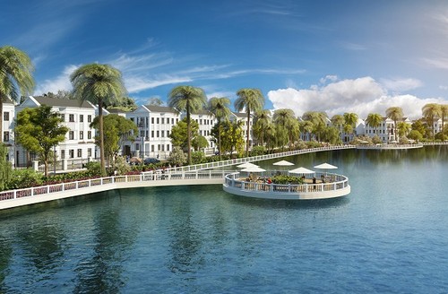 Hồ điều hòa 12,4ha giữa lòng Vinhomes Riverside - The Harmony.